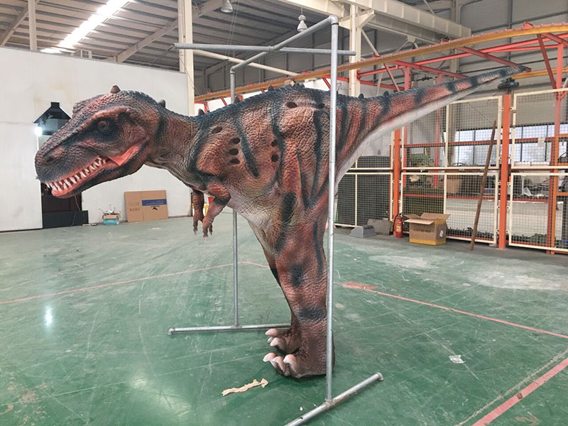 仿真恐龍皮套，客戶與皮套互動(dòng)