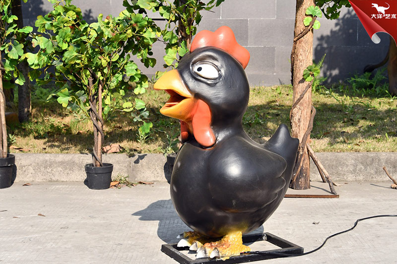 仿真動(dòng)物雕塑，卡通雕塑，公雞雕塑