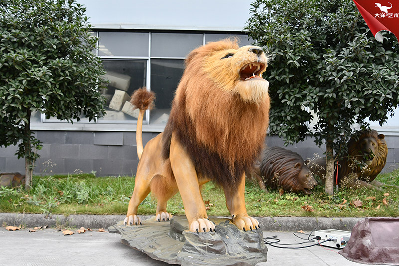 仿真獅子 仿真皮毛動(dòng)物模型