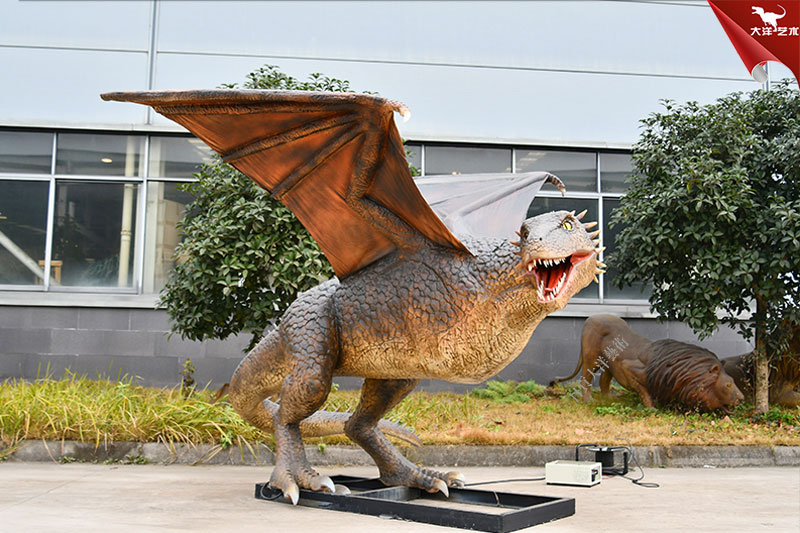 仿真飛龍模型，能動(dòng)會(huì)叫的仿真西方龍模型